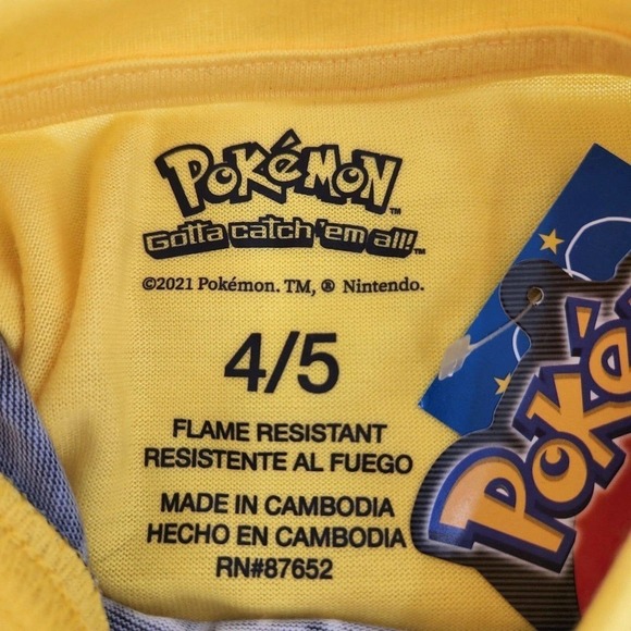 Pokemon Boys Long Sleeve Pajamas Set, 2-Piece, "Gotta Catch'em All!" Size 4/5 - Picture 6 of 7